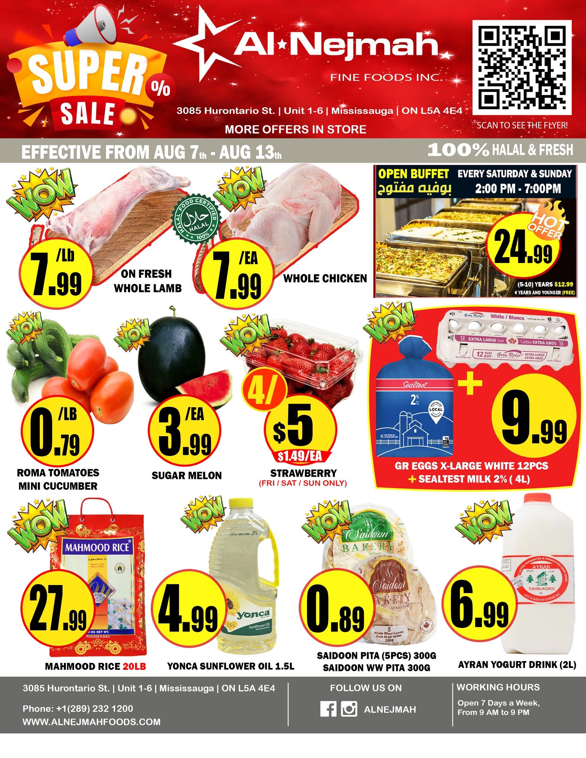 Alnejmah Fine Foods Inc. Flyer August 7 to 13