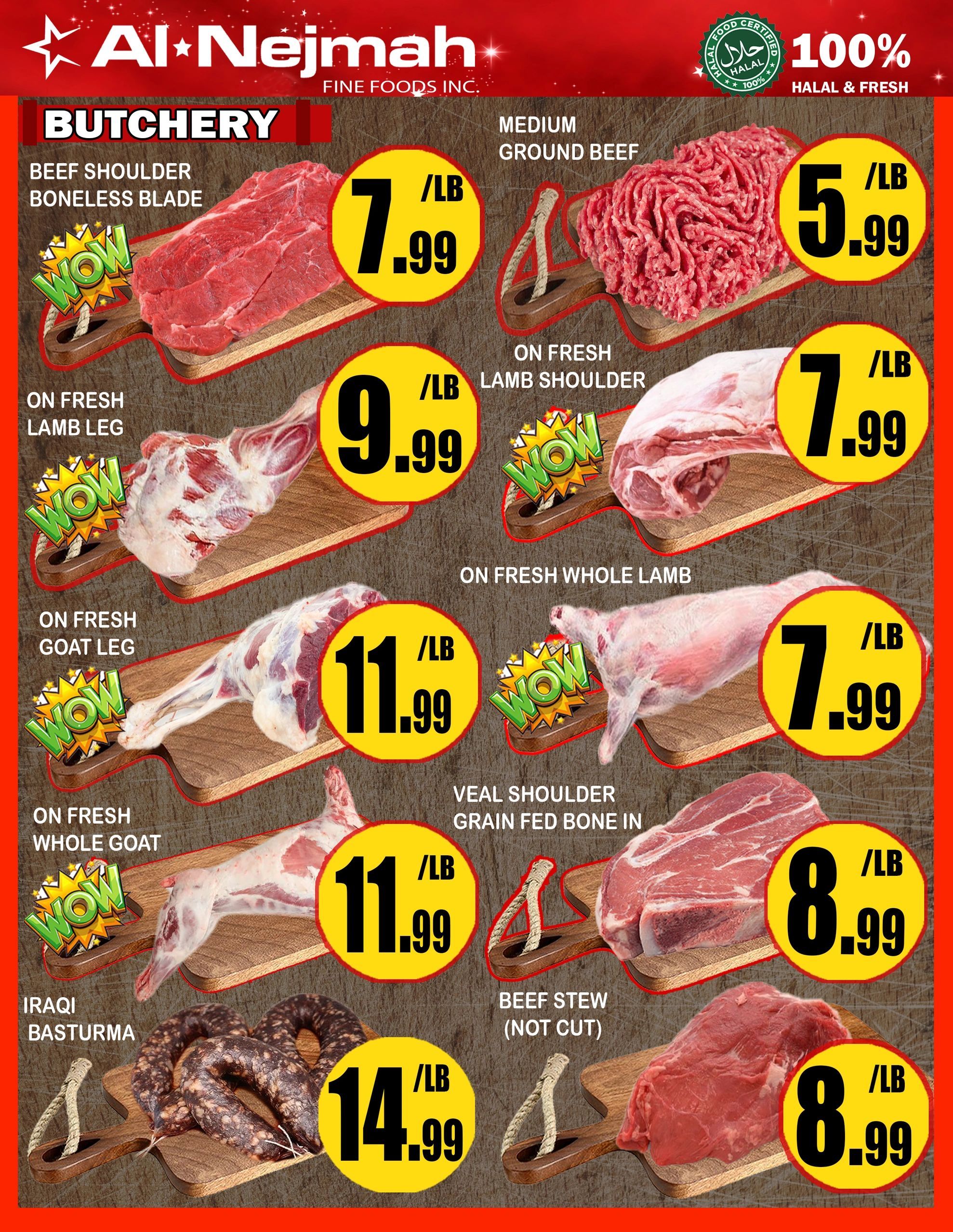 Alnejmah Fine Foods Inc. Flyer August 7 to 13