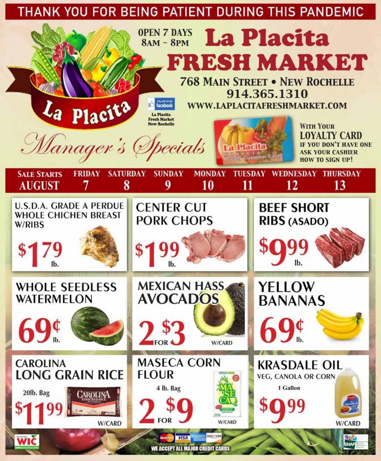 La Placita Fresh Market Weekly Ad August 7 - 13, 2026