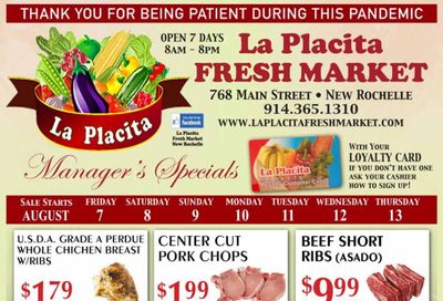 La Placita Fresh Market Weekly Ad August 7 - 13, 2026