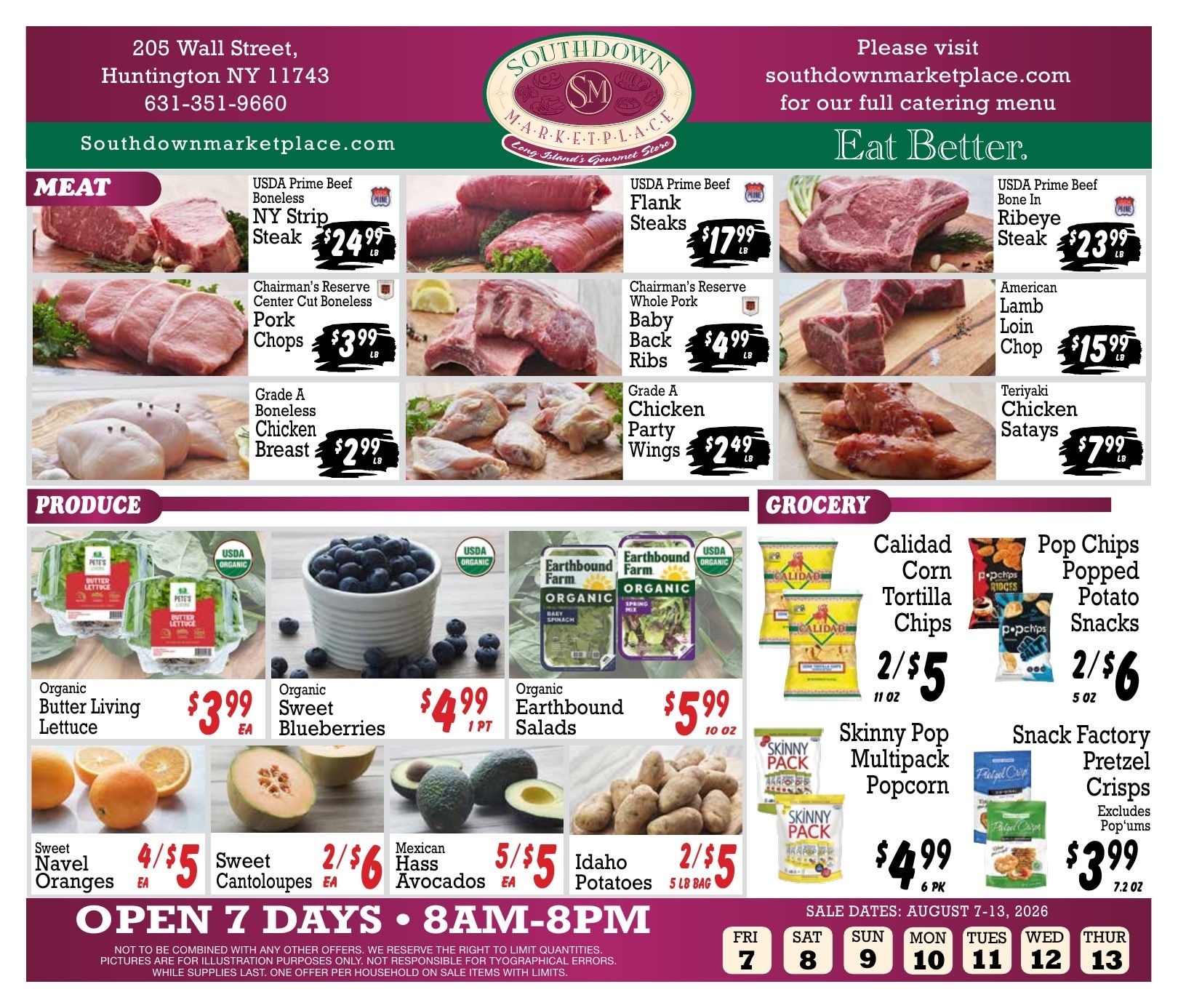 Southdown Marketplace (Huntington, NY) Weekly Ad August 7 - 13, 2026