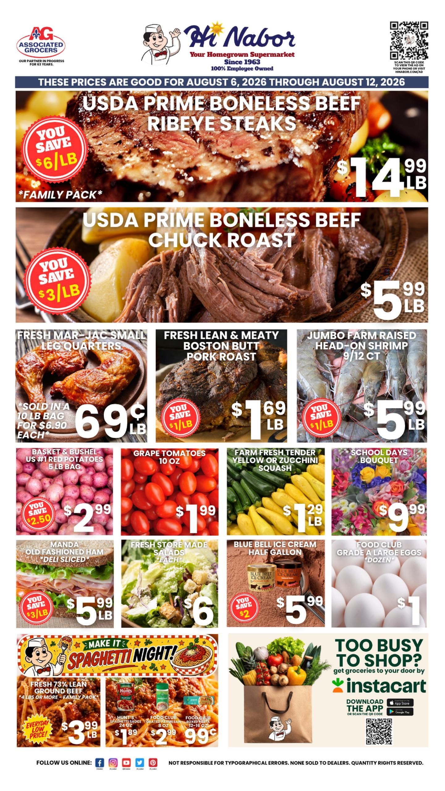 Hi Nabor (Baton Rouge Area, LA) Weekly Ad August 6 - 12, 2026