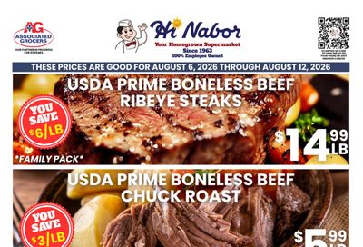 Hi Nabor (Baton Rouge Area, LA) Weekly Ad August 6 - 12, 2026