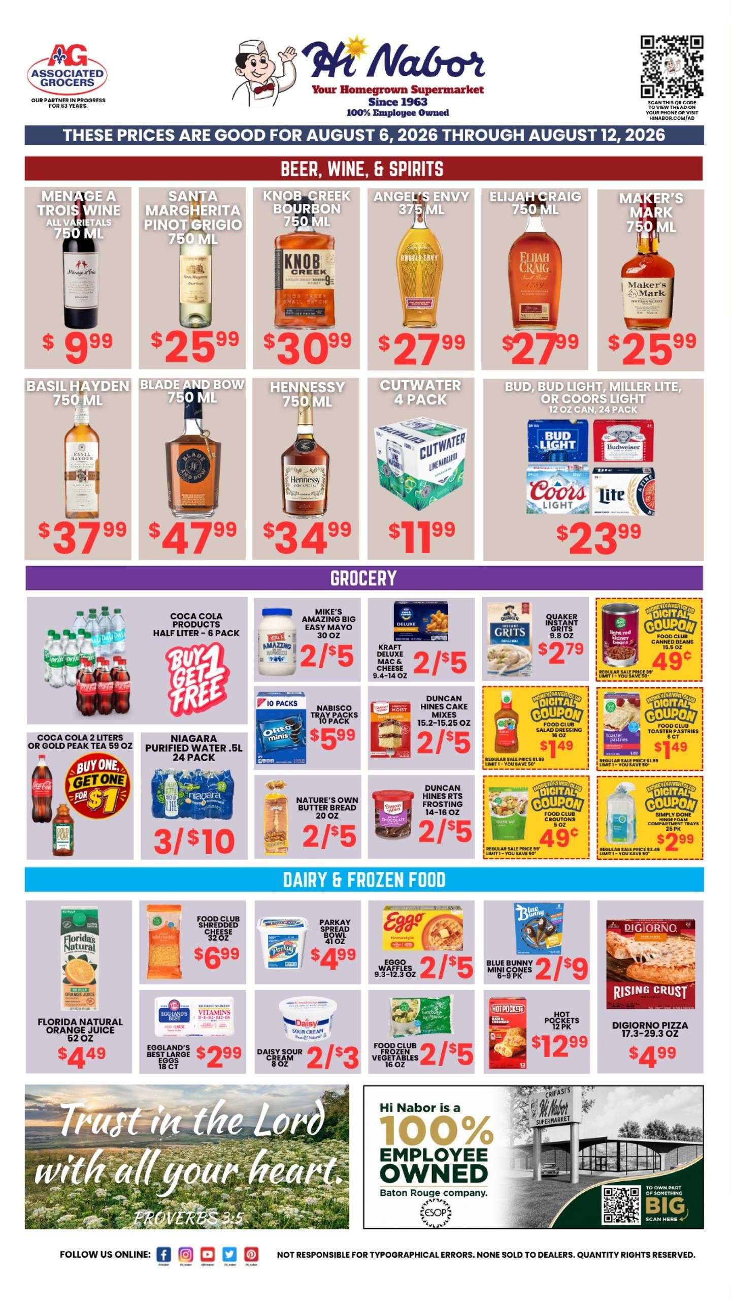 Hi Nabor (Baton Rouge Area, LA) Weekly Ad August 6 - 12, 2026