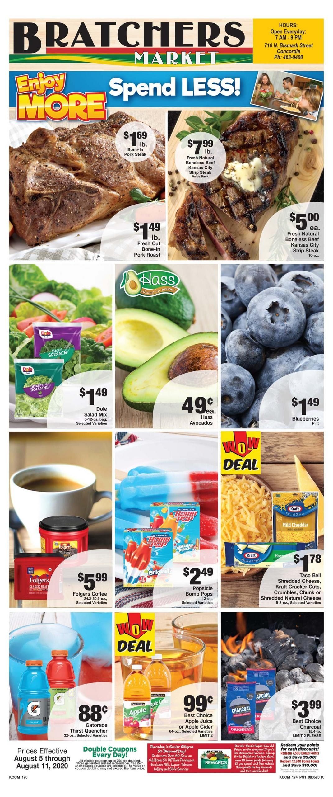 Bratchers Market Weekly Ad August 5 - 11, 2026