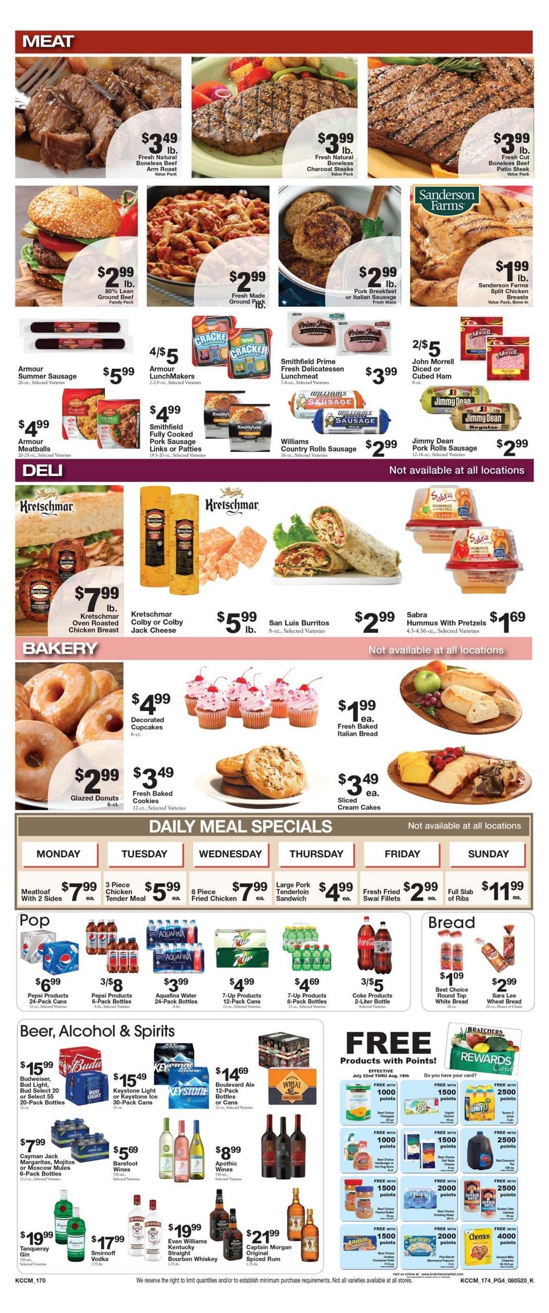 Bratchers Market Weekly Ad August 5 - 11, 2026