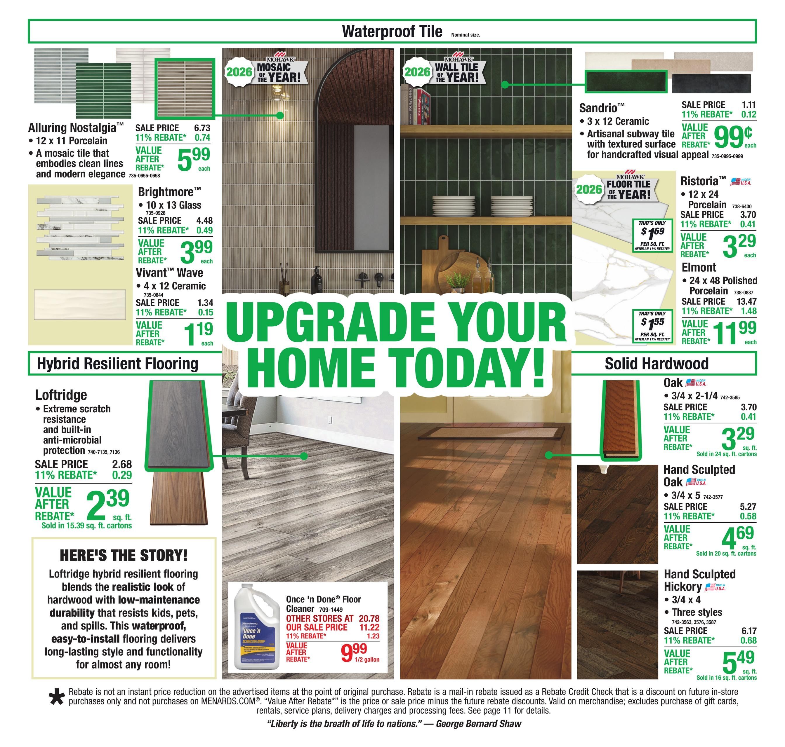 Menards (South Bend–Berrien Springs Area, IN–MI) 11% Rebate Sale Weekly Ad August 6 - 17, 2026