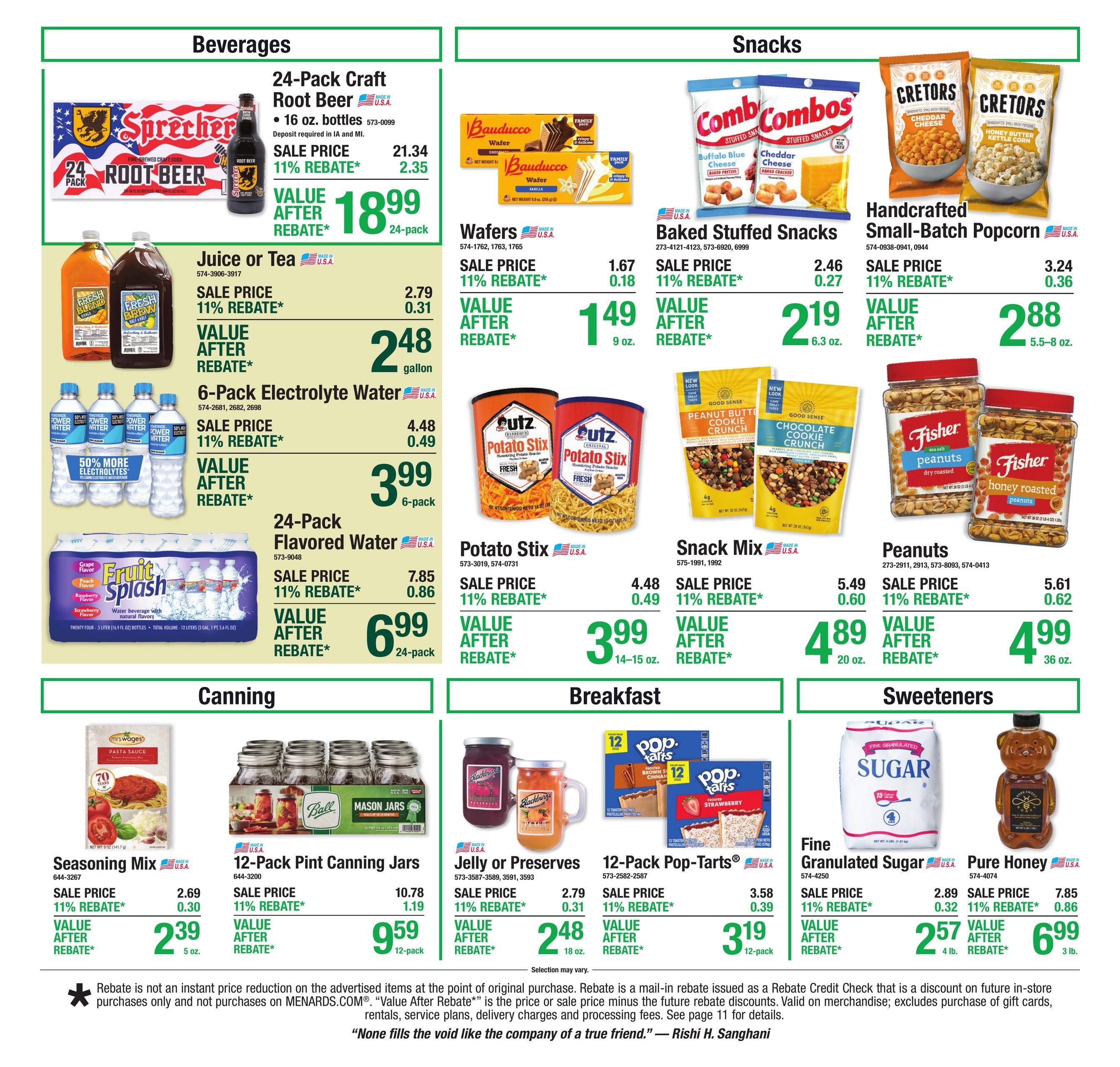 Menards (South Bend–Berrien Springs Area, IN–MI) 11% Rebate Sale Weekly Ad August 6 - 17, 2026