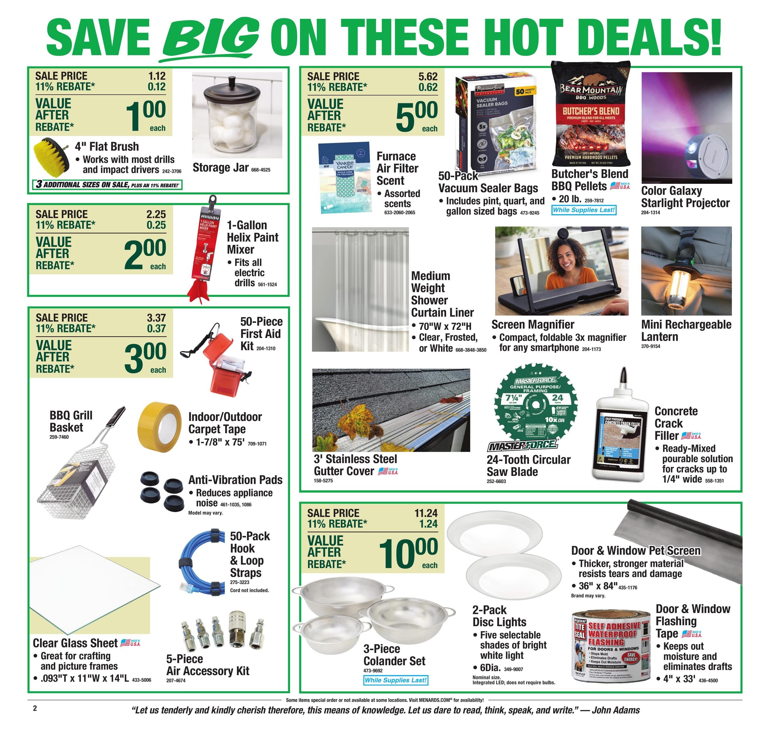 Menards (South Bend–Berrien Springs Area, IN–MI) 11% Rebate Sale Weekly Ad August 6 - 17, 2026