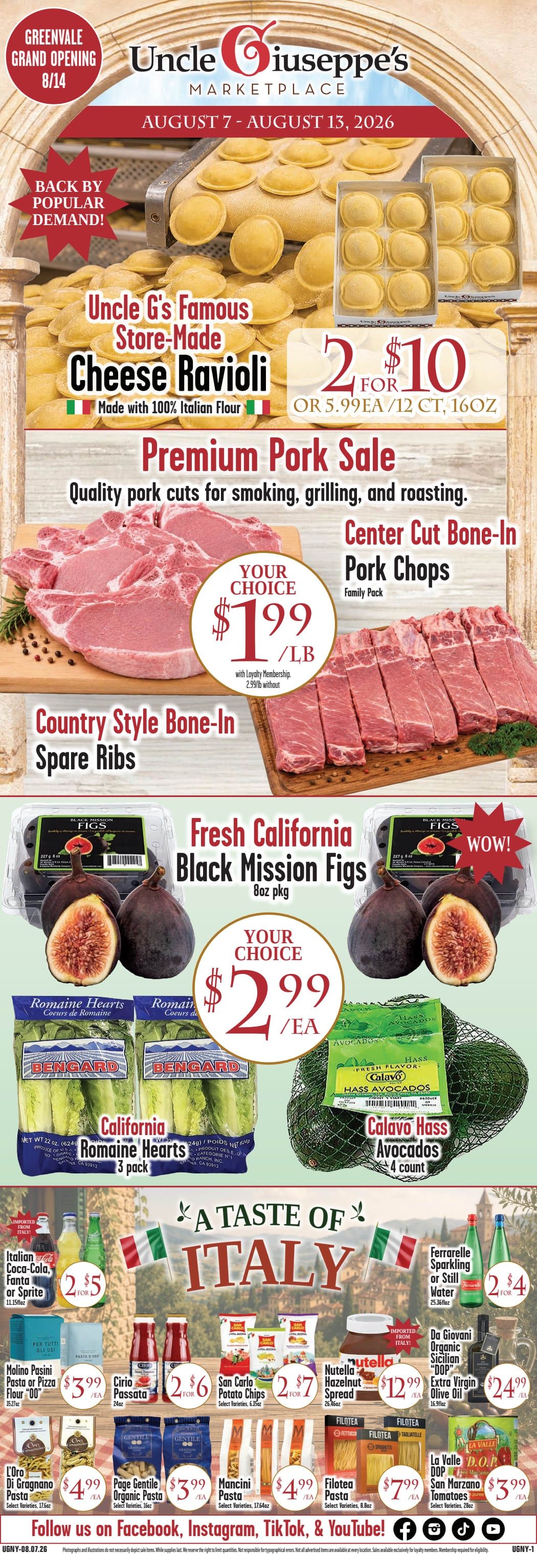 Uncle Giuseppe's Marketplace Weekly Ad August 7 - 13, 2026