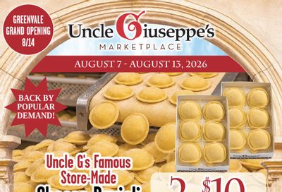 Uncle Giuseppe's Marketplace Weekly Ad August 7 - 13, 2026