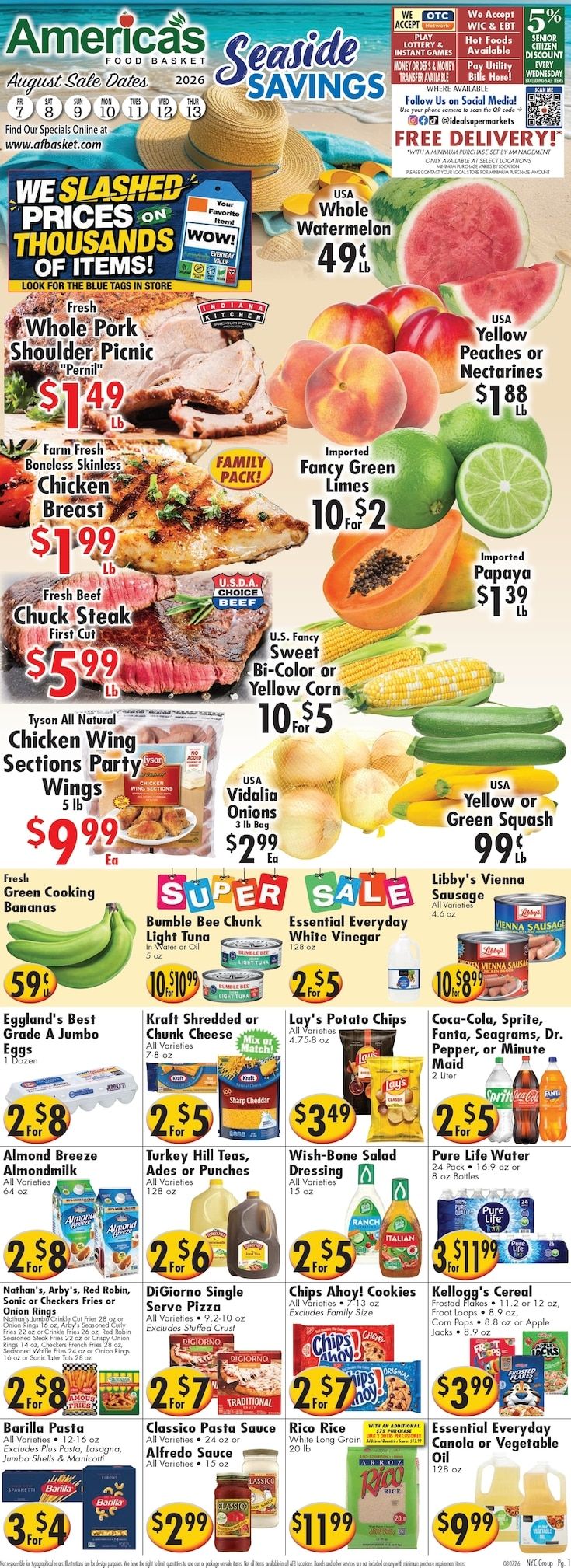 America's Food Basket (Connecticut, New York) Weekly Ad August 7 - 13, 2026