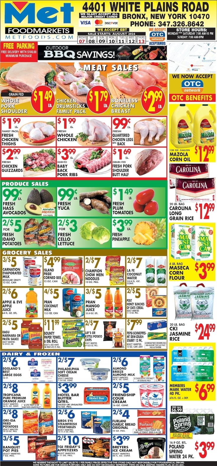 Met Foodmarkets (4401 White Plains Rd, Bronx, NY) Weekly Ad August 7 - 13, 2026