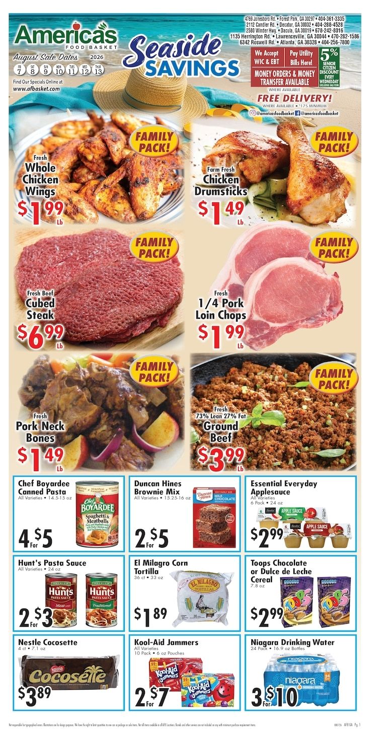 America's Food Basket (Georgia) Weekly Ad August 7 - 13, 2026