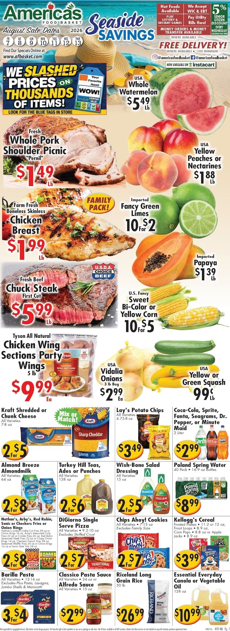 America's Food Basket (Massachusetts) Weekly Ad August 7 - 13, 2026