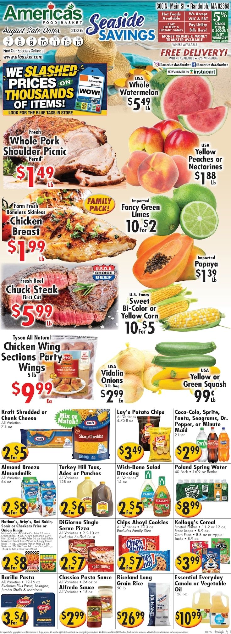 America's Food Basket (Randolph, MA) Weekly Ad August 7 - 13, 2026
