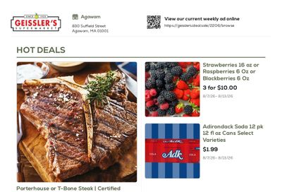 Geissler's Supermarket Weekly Ad August 7 - 13, 2026