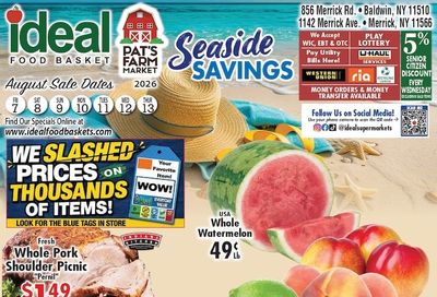 Ideal Food Basket (Baldwin, NY) Weekly Ad August 7 - 13, 2026