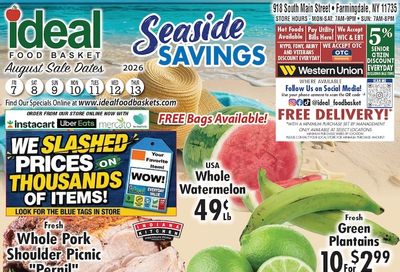 Ideal Food Basket (Farmingdale, NY) Weekly Ad August 7 - 13, 2026
