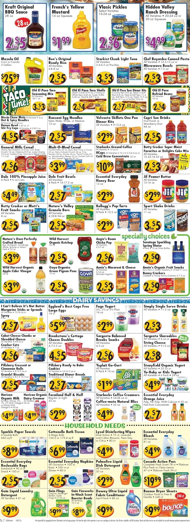 Ideal Food Basket (Lebanon, PA) Weekly Ad August 7 - 13, 2026