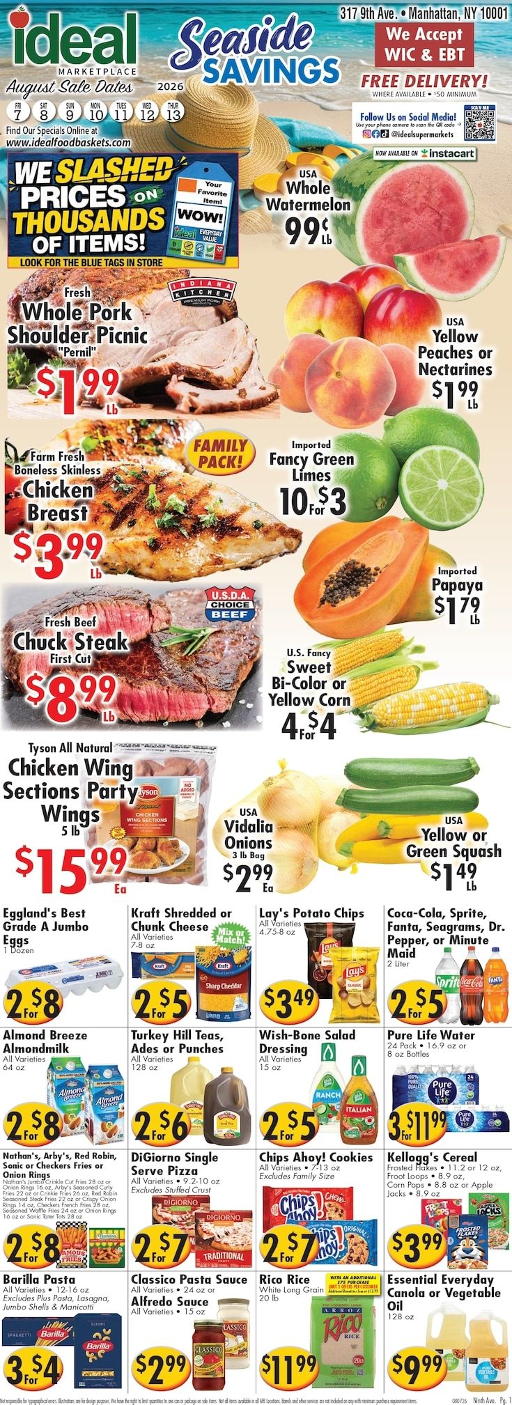 Ideal Food Basket (New York, NY) Weekly Ad August 7 - 13, 2026