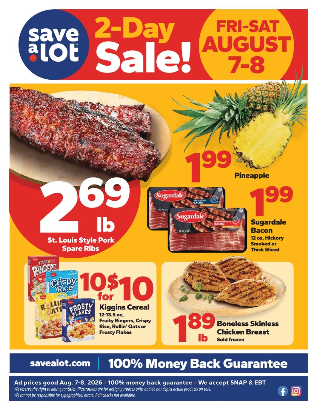 Save a Lot Food Stores (LeRoy, NY) Weekly Ad August 7 - 8, 2026