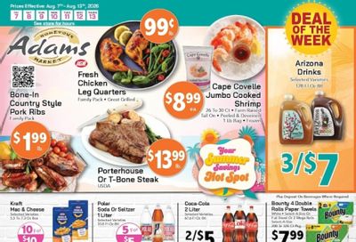 Adams Hometown Market (CT, NY, VT) Weekly Ad August 7 - 13, 2026