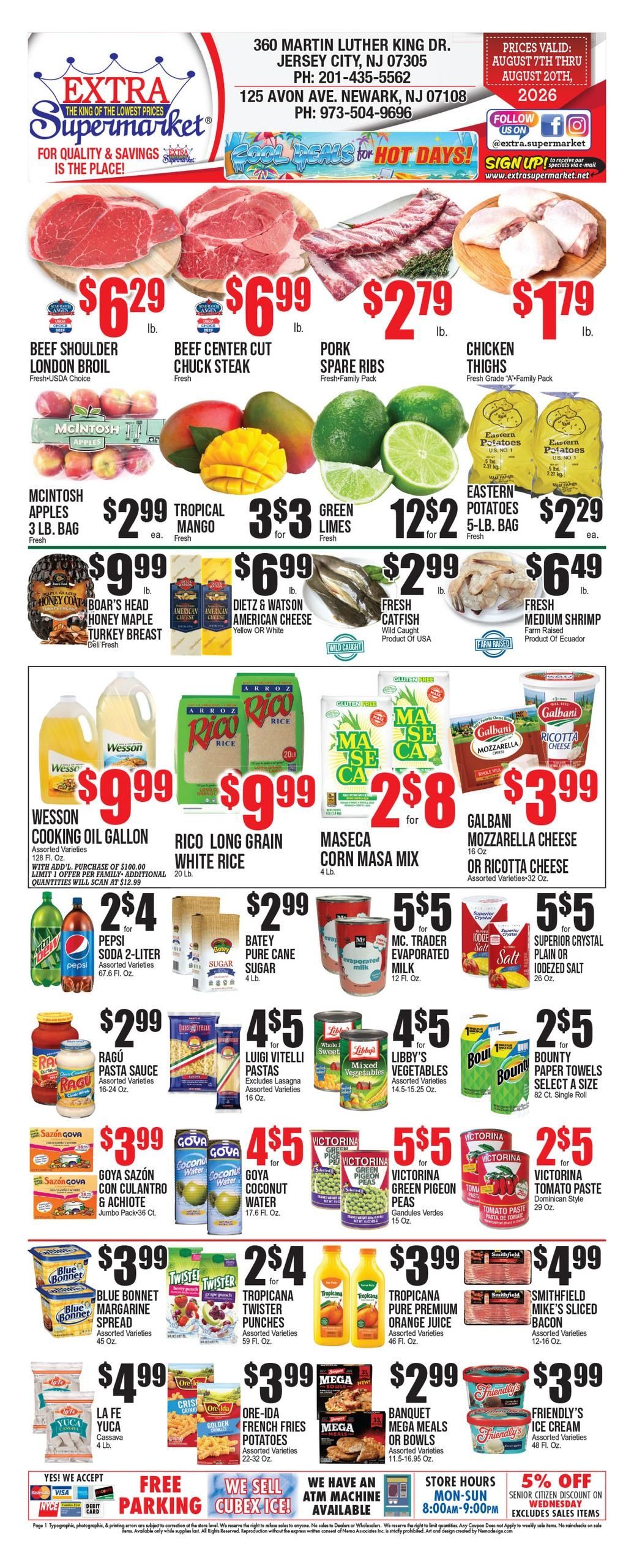 Extra Supermarket (New York–Jersey City Area, NJ–NY) Weekly Ad August 7 - 20, 2026