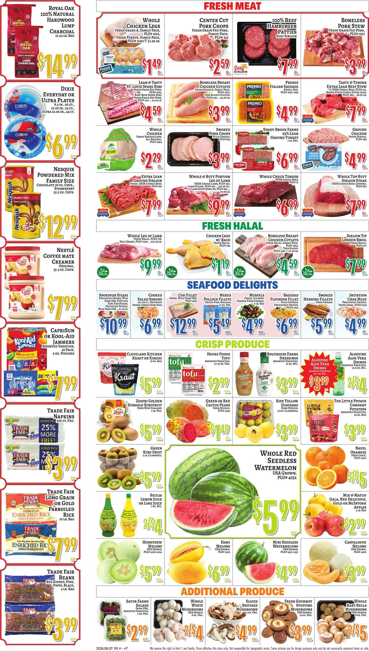 Trade Fair Supermarket Weekly Ad August 7 - 13, 2026