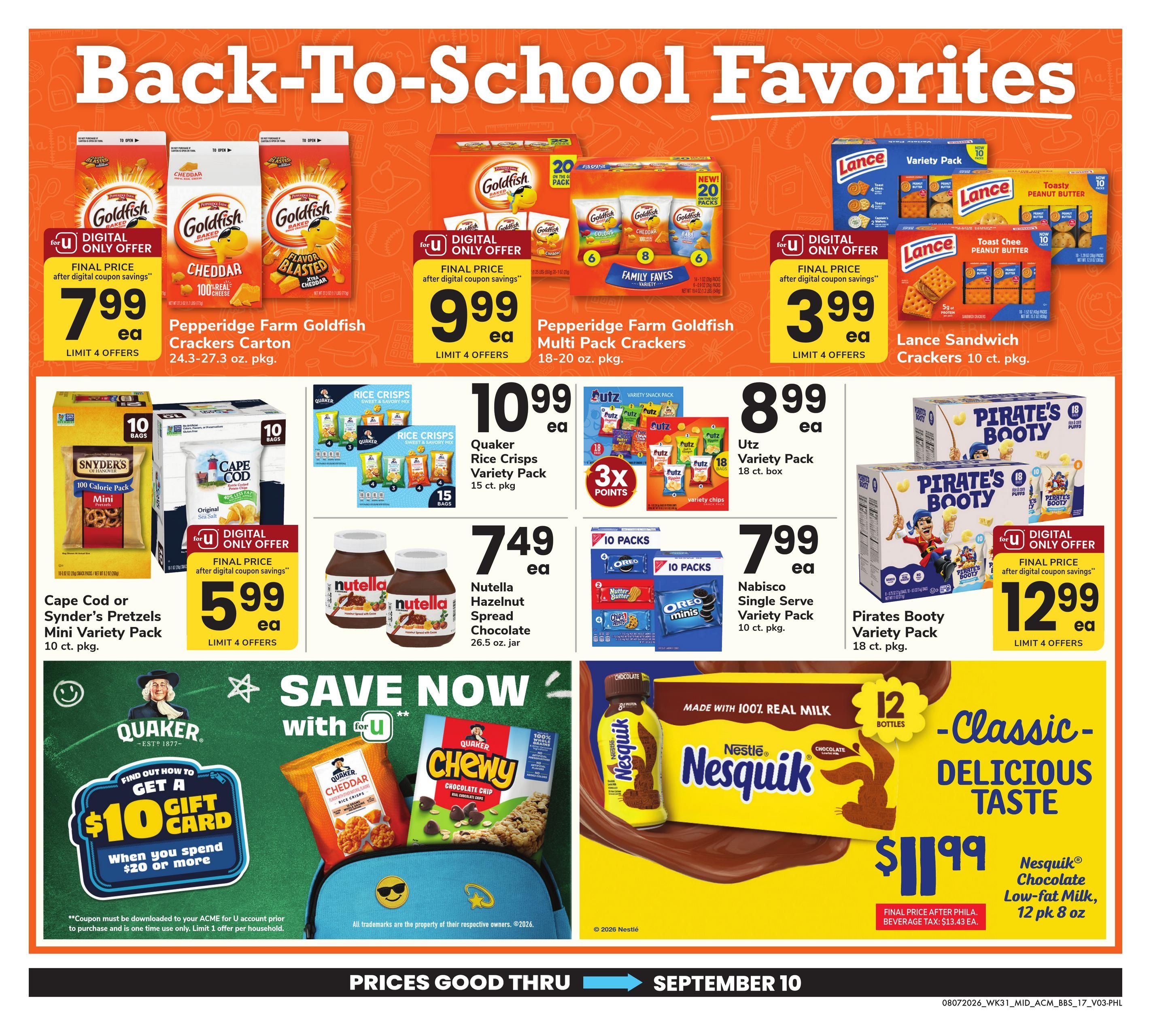 Acme Markets Big Book of Savings Weekly Ad August 7 - September 10, 2026