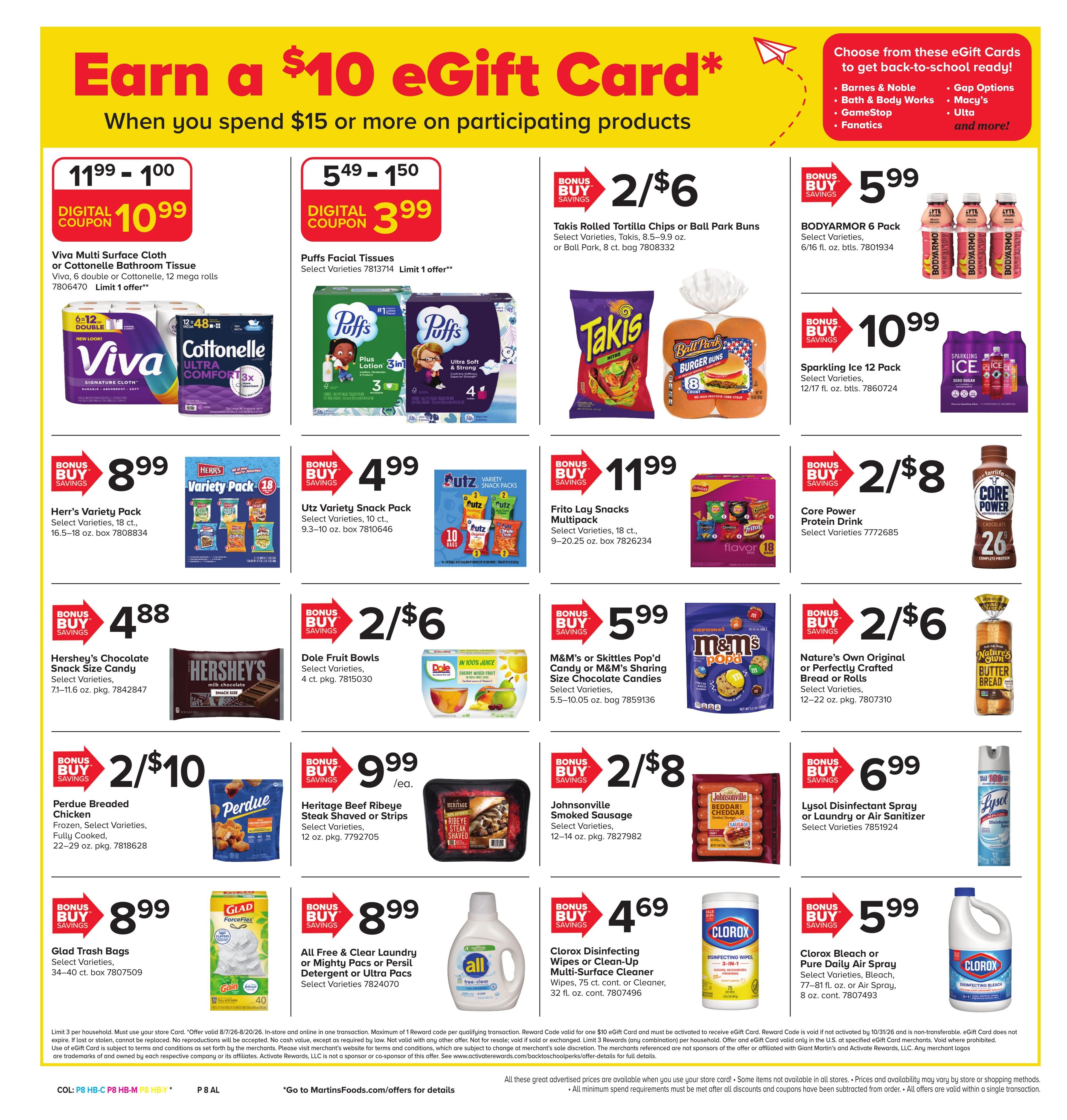 Martin's Food Market (Martinsburg Area, WV) Weekly Ad August 7 - 13, 2026
