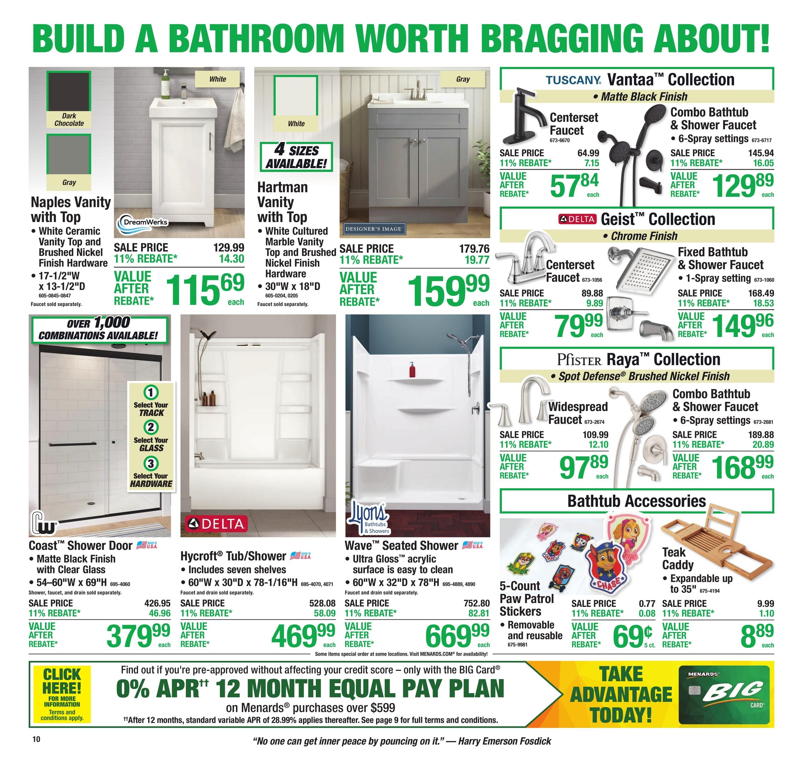 Menards (Mitchell Area, SD) 11% Rebate Sale Weekly Ad August 6 - 17, 2026