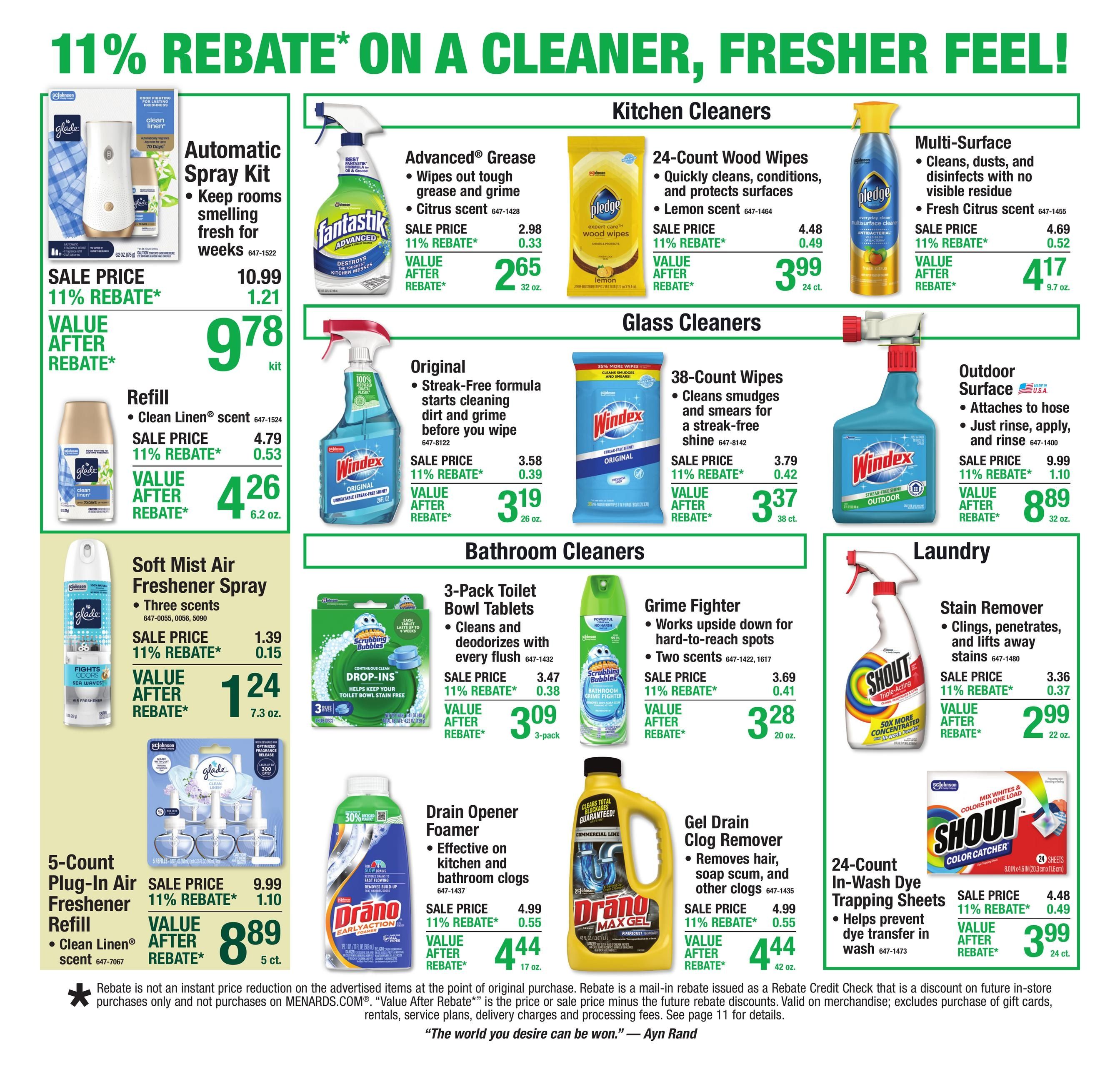 Menards (Mitchell Area, SD) 11% Rebate Sale Weekly Ad August 6 - 17, 2026