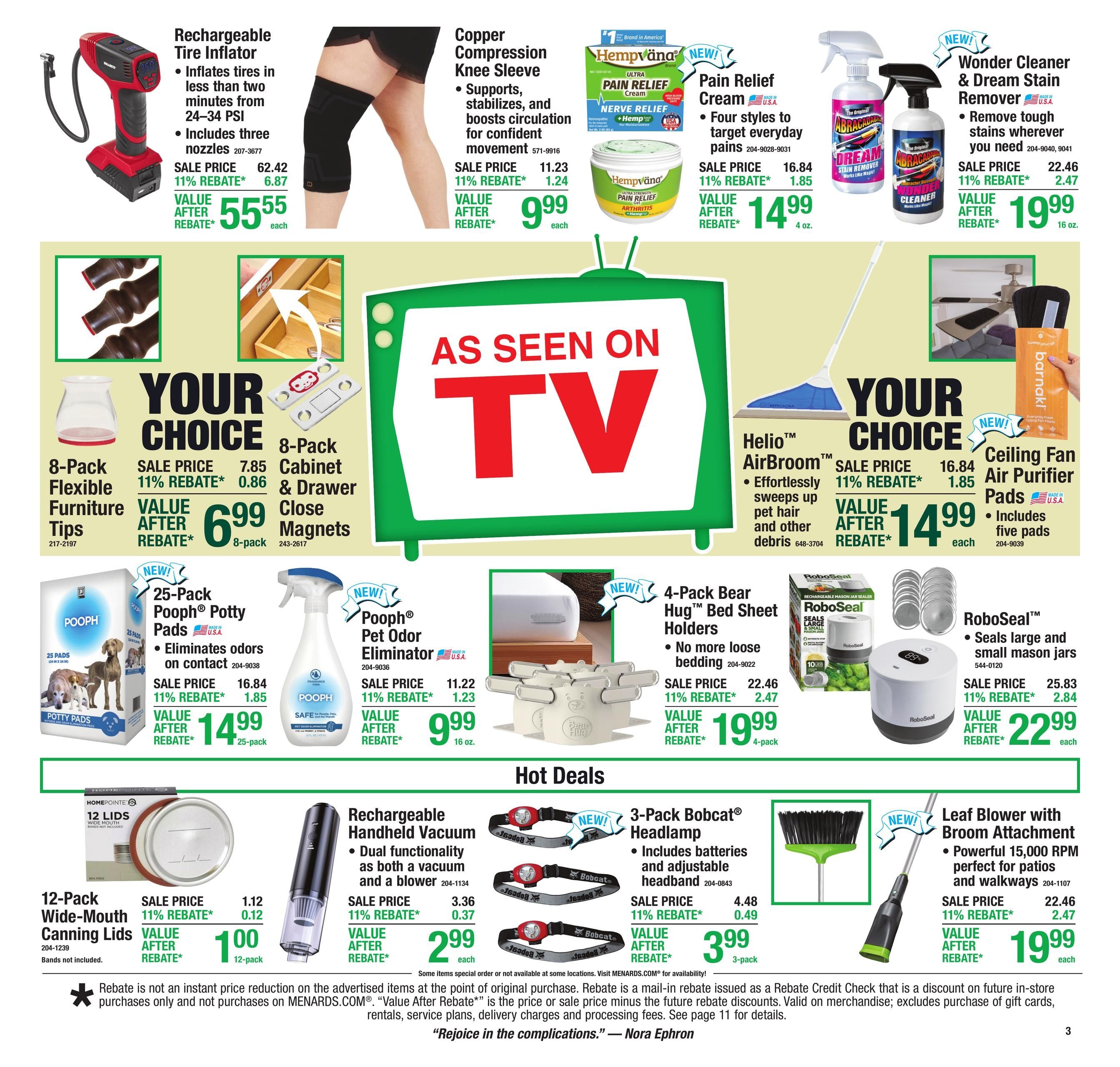 Menards (Mitchell Area, SD) 11% Rebate Sale Weekly Ad August 6 - 17, 2026