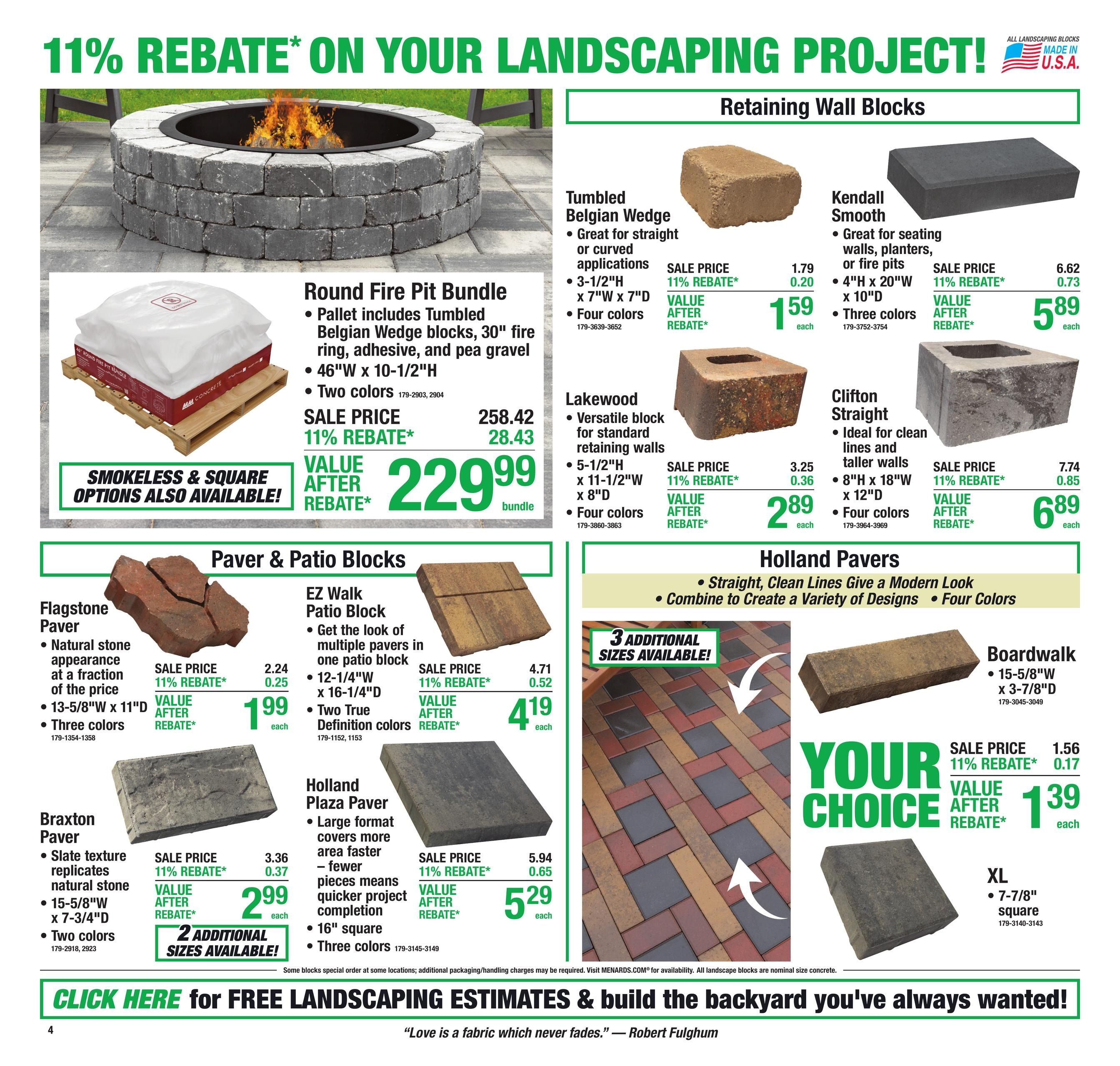 Menards (Mitchell Area, SD) 11% Rebate Sale Weekly Ad August 6 - 17, 2026