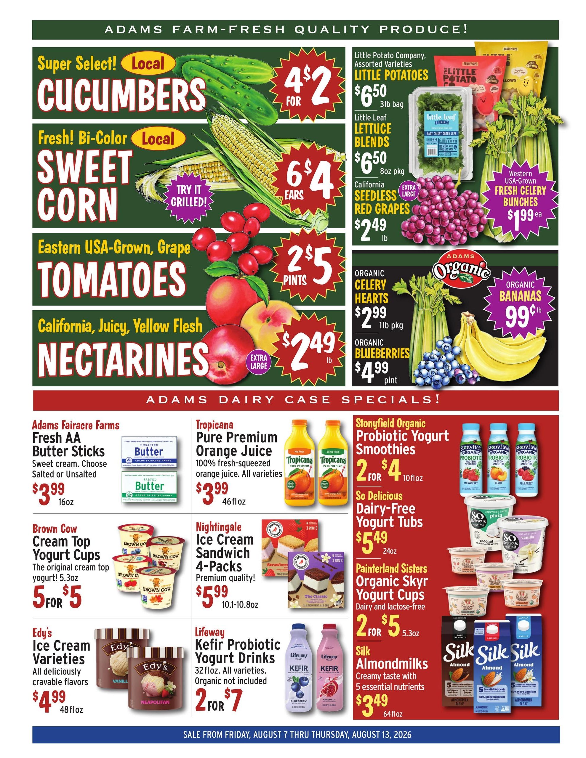 Adams Fairacre Farms Weekly Ad August 7 - 13, 2026