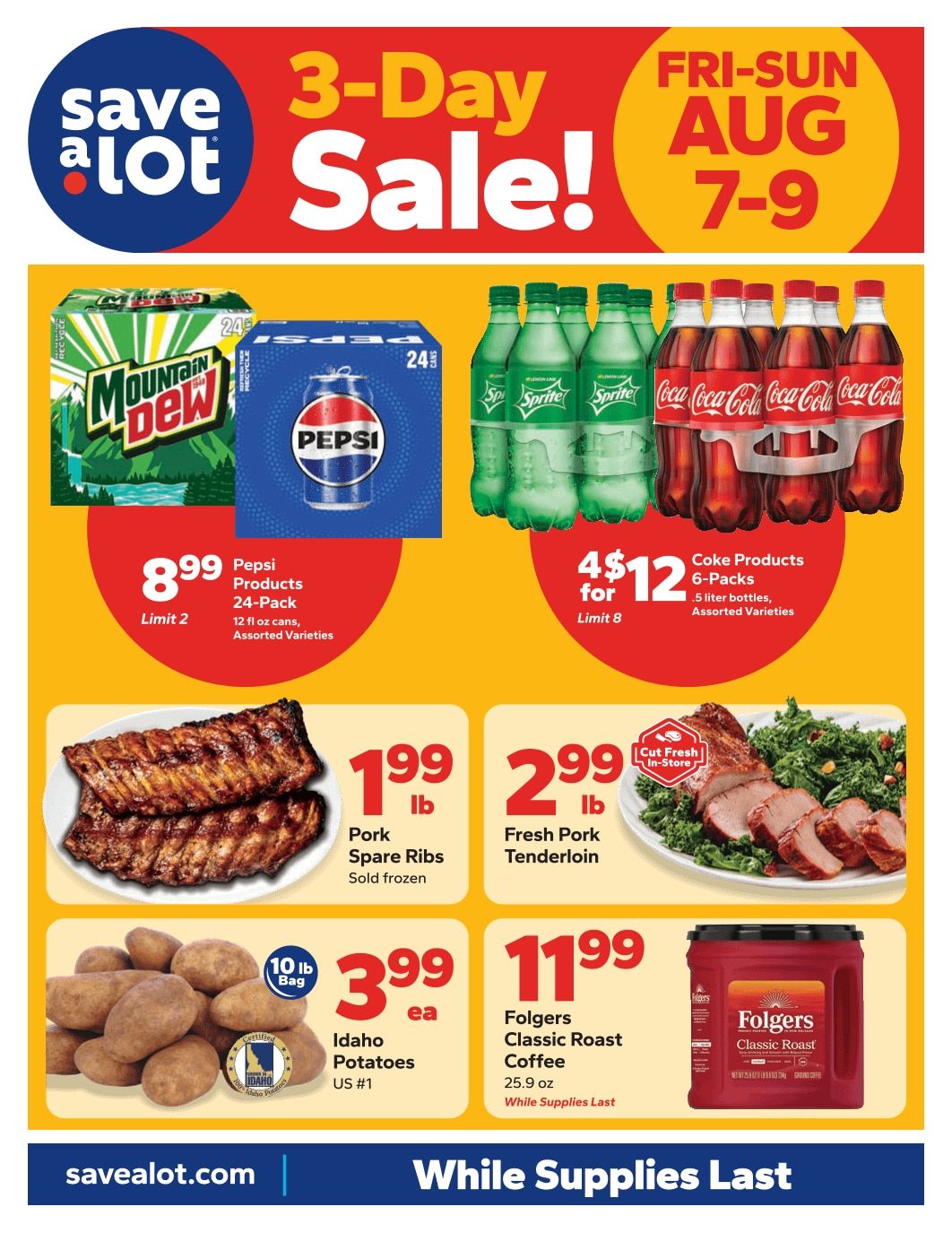 Save a Lot Food Stores Weekly Ad August 7 - 9, 2026