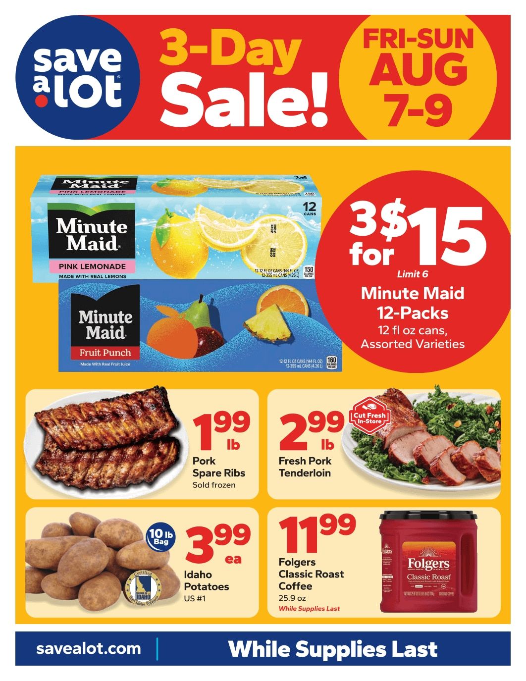 Save a Lot Food Stores (East Ridge, TN) Weekly Ad August 7 - 9, 2026