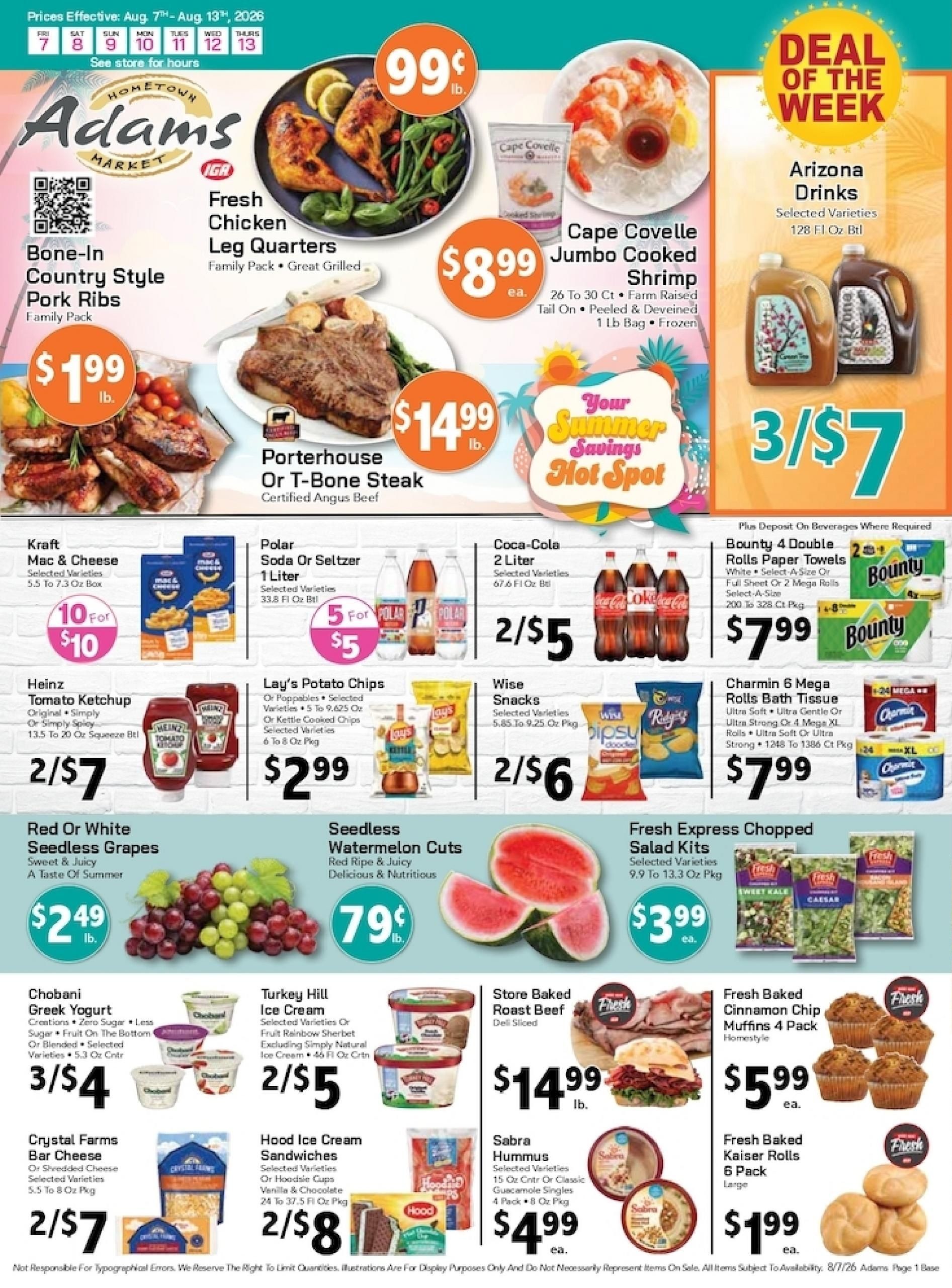 Tri-Town Foods Weekly Ad August 7 - 13, 2026