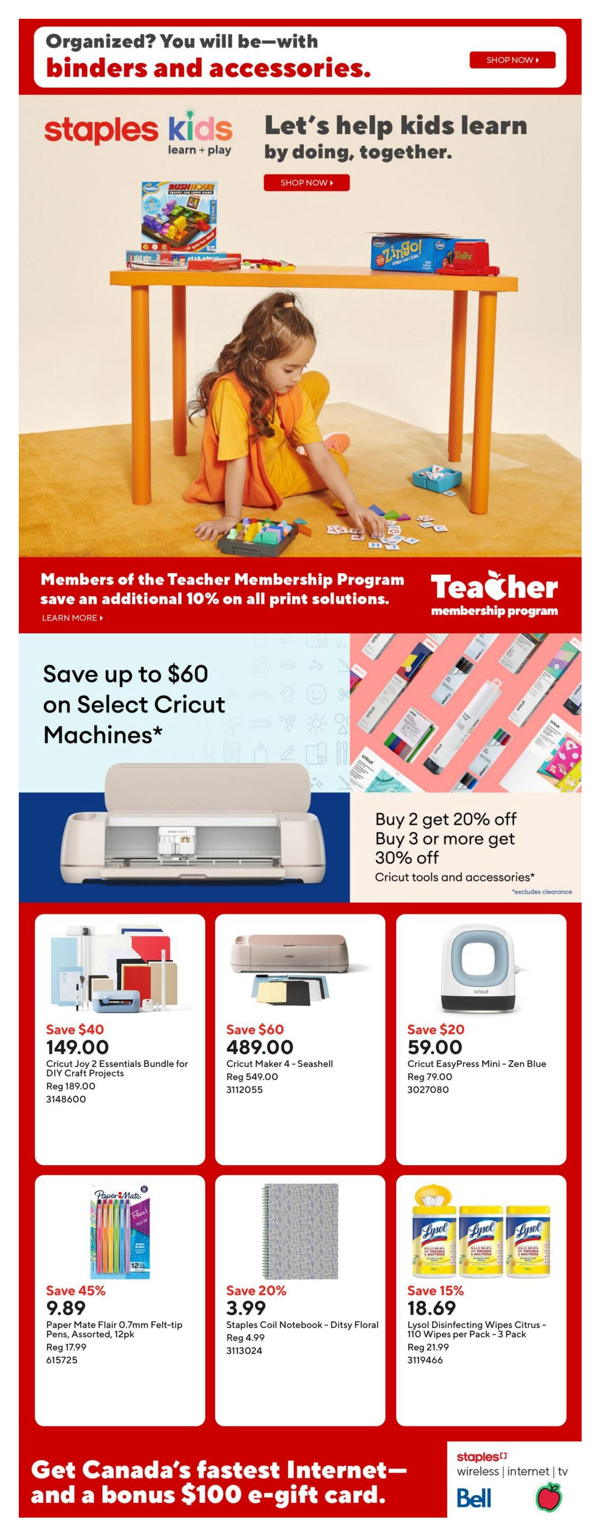 Staples Flyer August 7 to 13