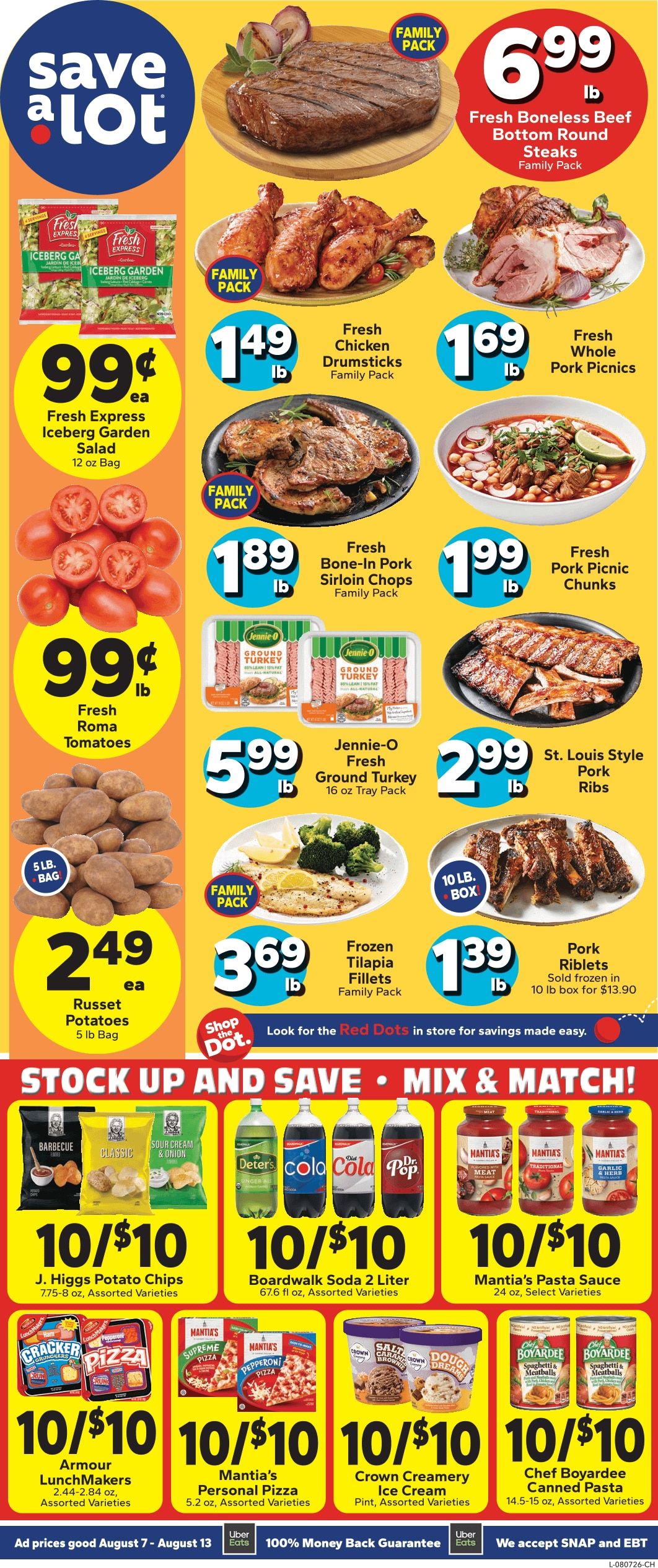 Save a Lot Food Stores (Cheltenham, PA) Weekly Ad August 7 - 13, 2026