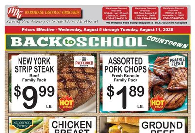 Warehouse Discount Groceries Weekly Ad August 5 - 11, 2026