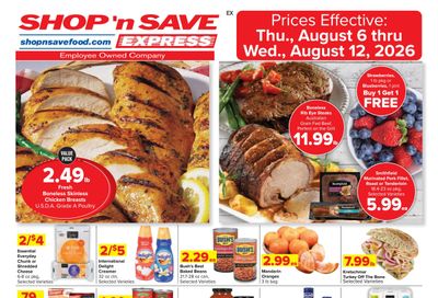 Shop 'n Save (Sutton–Anmoore Area, WV) Weekly Ad August 6 - 12, 2026