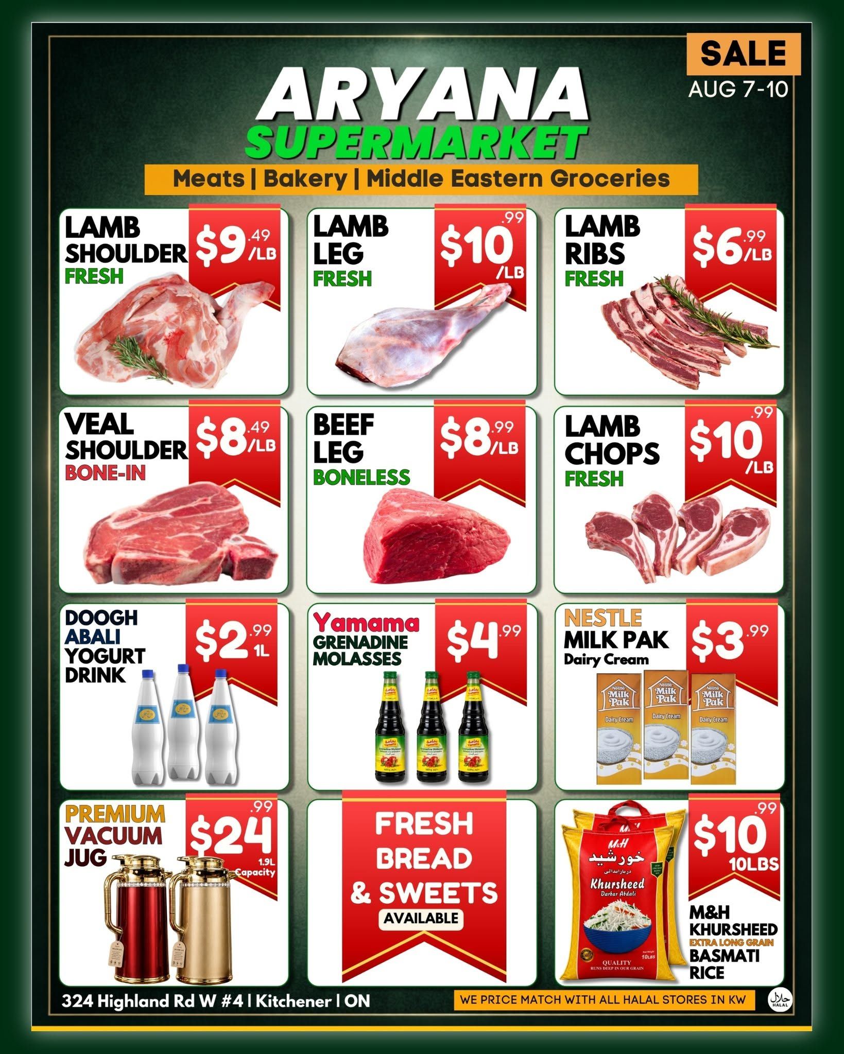 Aryana Supermarket Flyer August 7 to 10