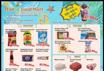 Wan 2 Food Mart Flyer August 7 to 13