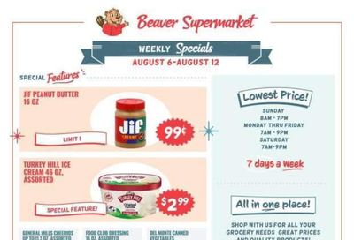 Beaver Supermarket Weekly Ad August 6 - 12, 2026