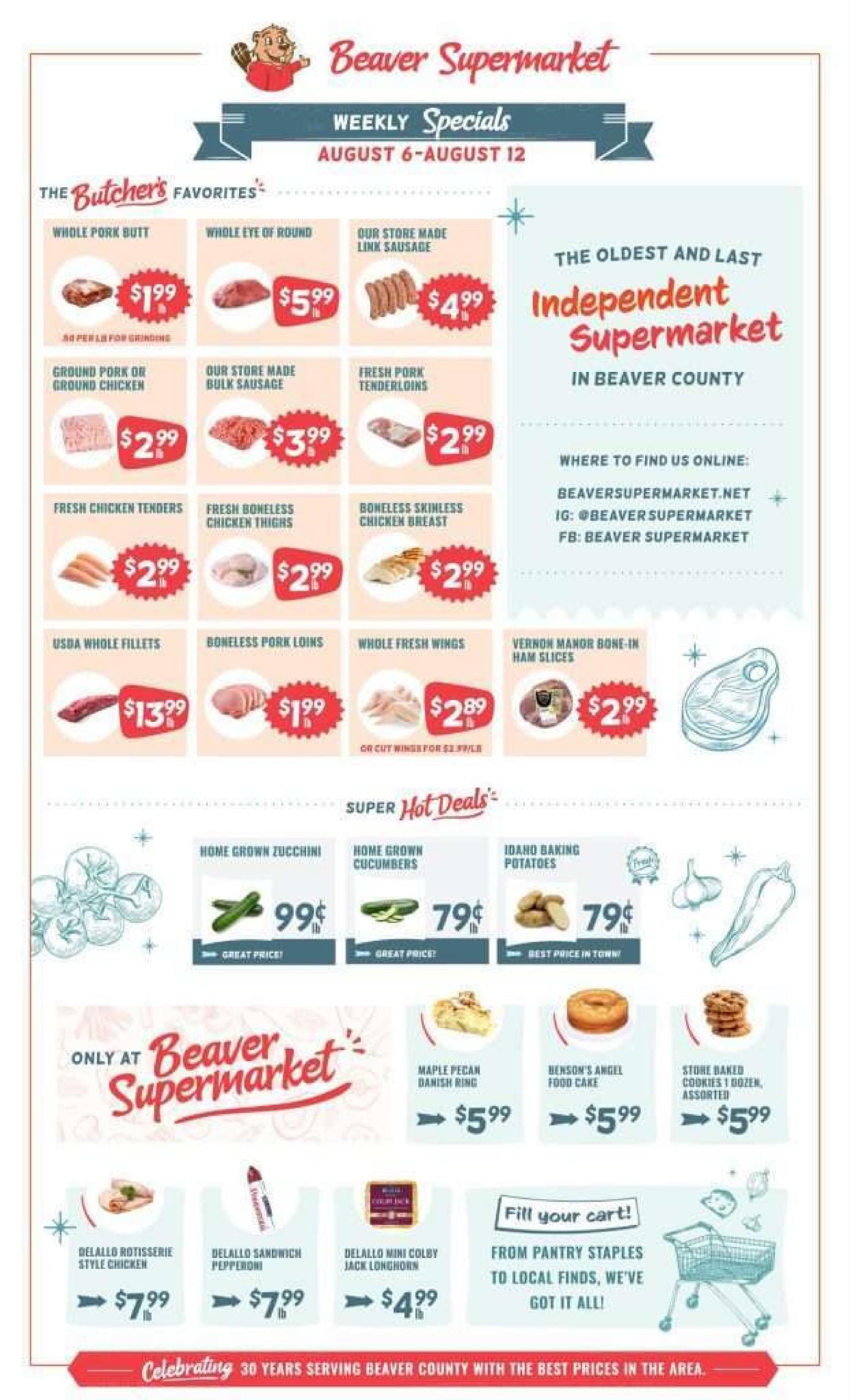 Beaver Supermarket Weekly Ad August 6 - 12, 2026