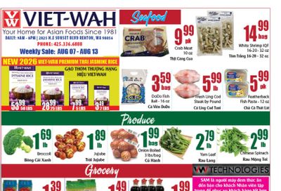 Viet Wah Supermarket Weekly Ad August 7 - 13, 2026