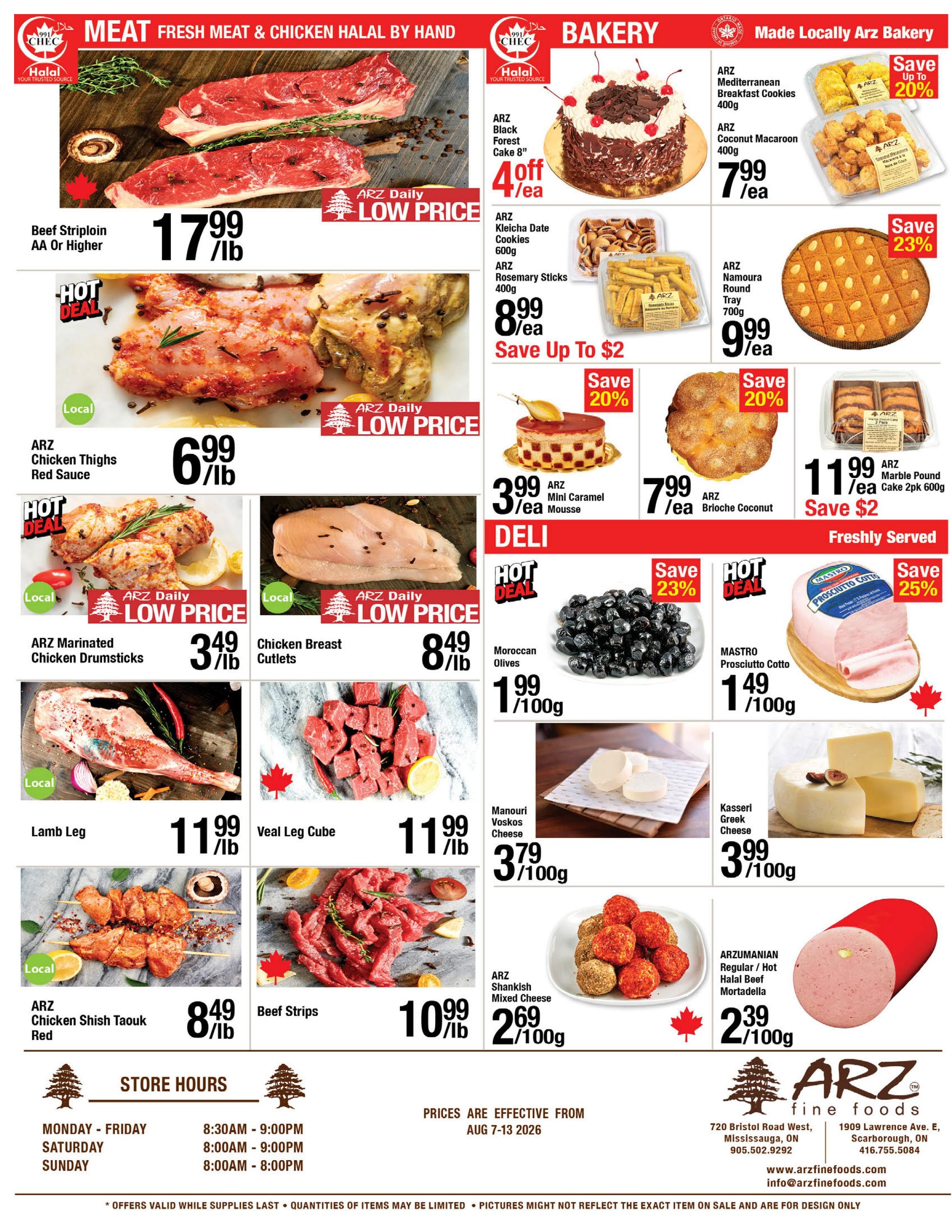 Arz Fine Foods Flyer August 7 to 13