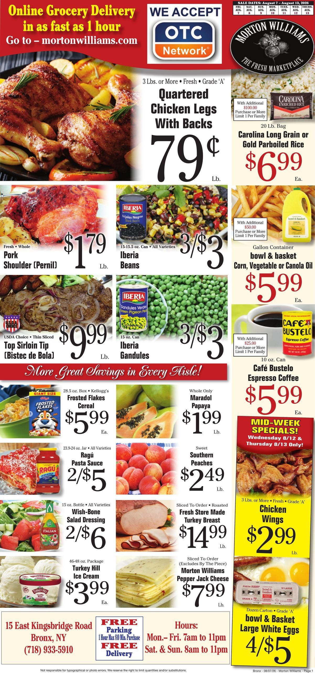 Morton Williams Supermarket (Yonkers–Ho Ho Kus Area, NJ–NY) Weekly Ad August 7 - 13, 2026